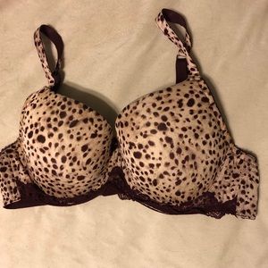 Magenta and leopard print bra 40C